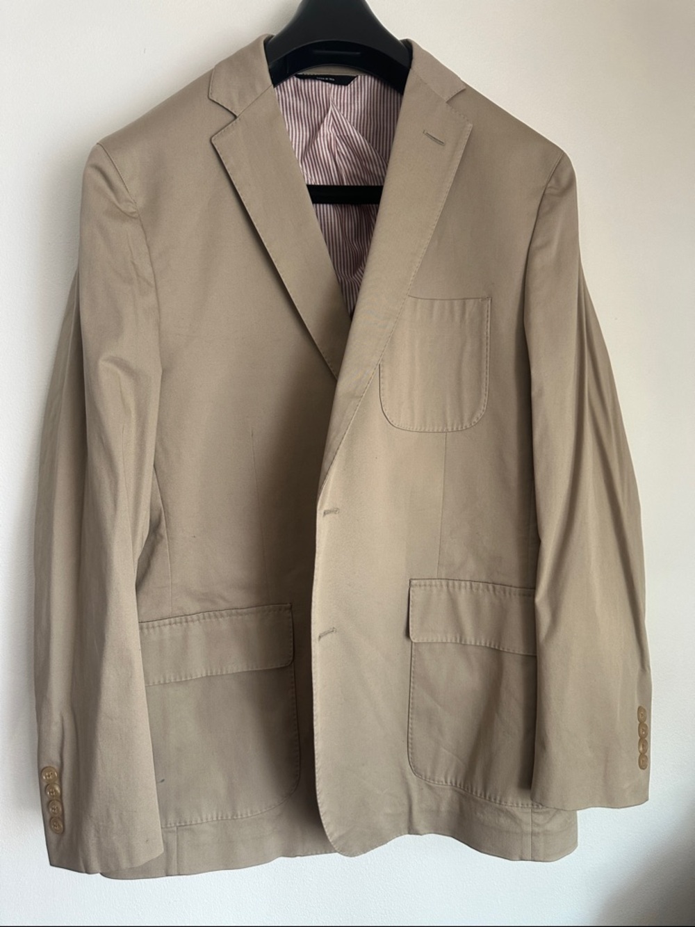Bullock and Jones Men's Tan Blazer - Classic Single-Breasted Jacket